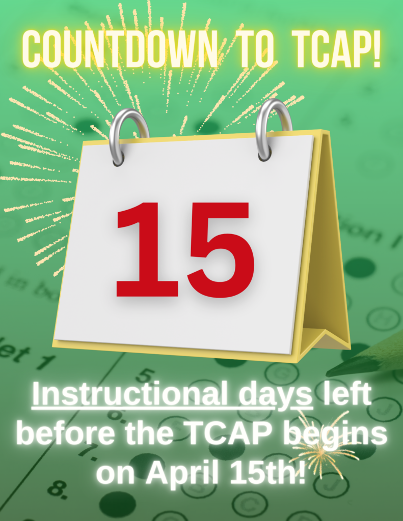 Countdown to TCAP - 15