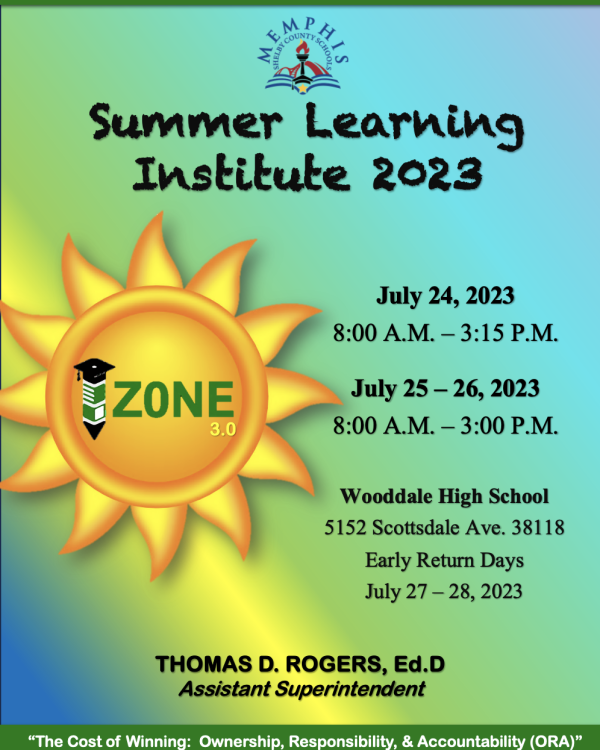 Updated Summer Learning Institute Flyer 2023